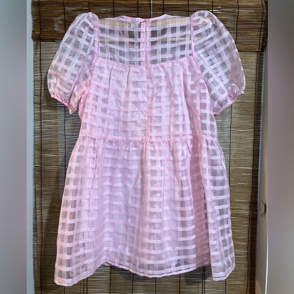 TCEC All My Life Blush Pink Textured Babydoll Mini Dress - Picture 3 of 9